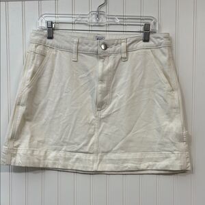 Lee Workwear Vintage 90s Cream Denim Mini Skirt Women's 10